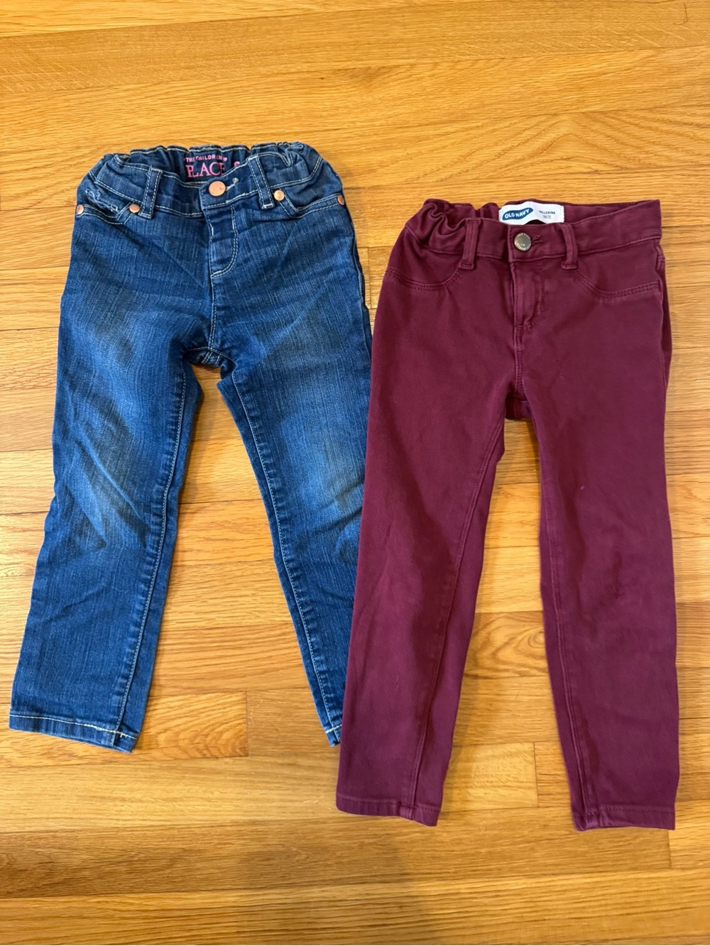 The Children's Place Kids Jeans & Burgundy Stretch Pants - Blue Denim & Burgundy